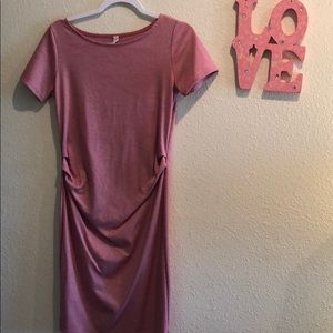 Pink blush maternity dress